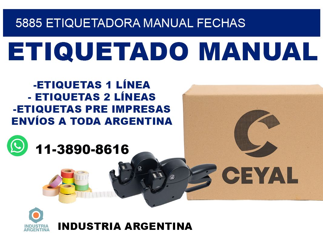 5885 etiquetadora manual fechas