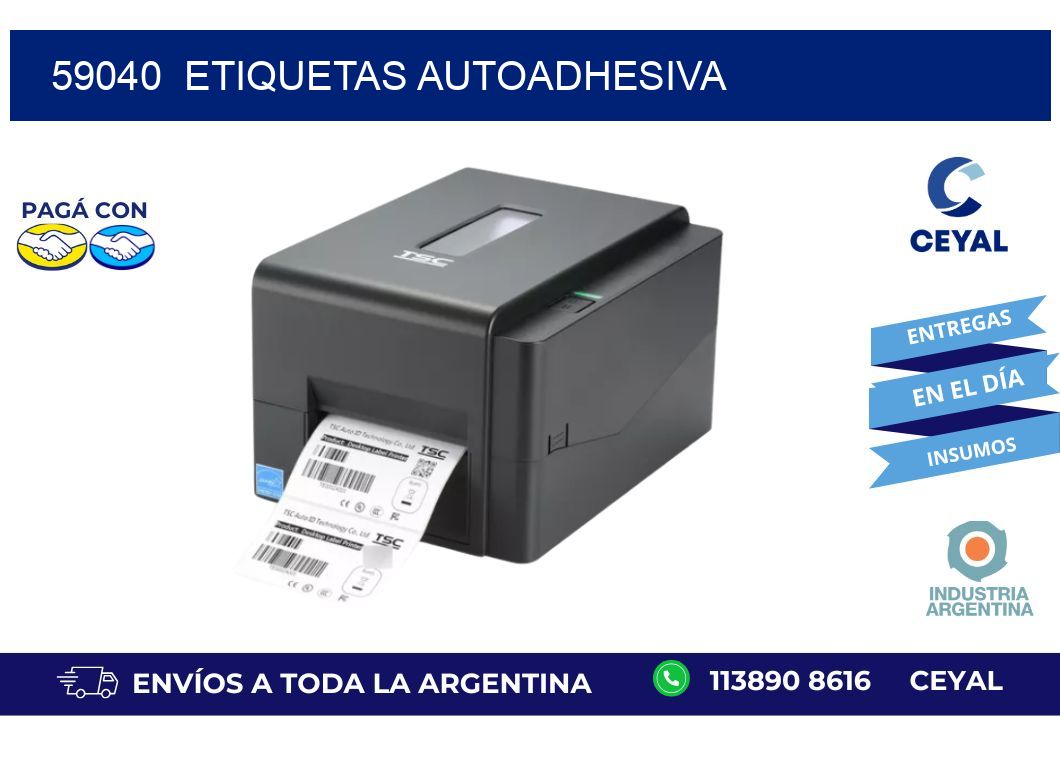 59040  etiquetas autoadhesiva