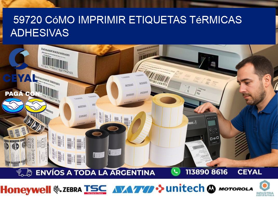 59720 cómo imprimir etiquetas térmicas adhesivas