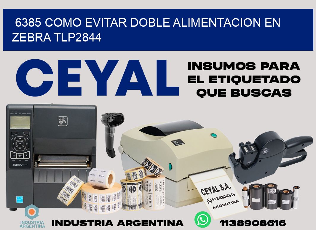 6385 como evitar doble alimentacion en zebra tlp2844