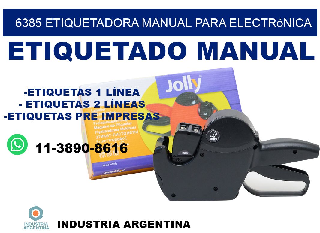 6385 etiquetadora manual para electrónica