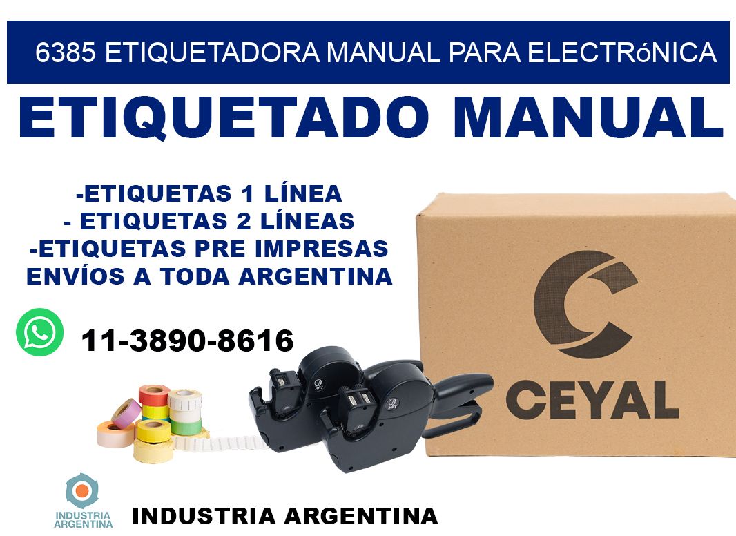 6385 etiquetadora manual para electrónica