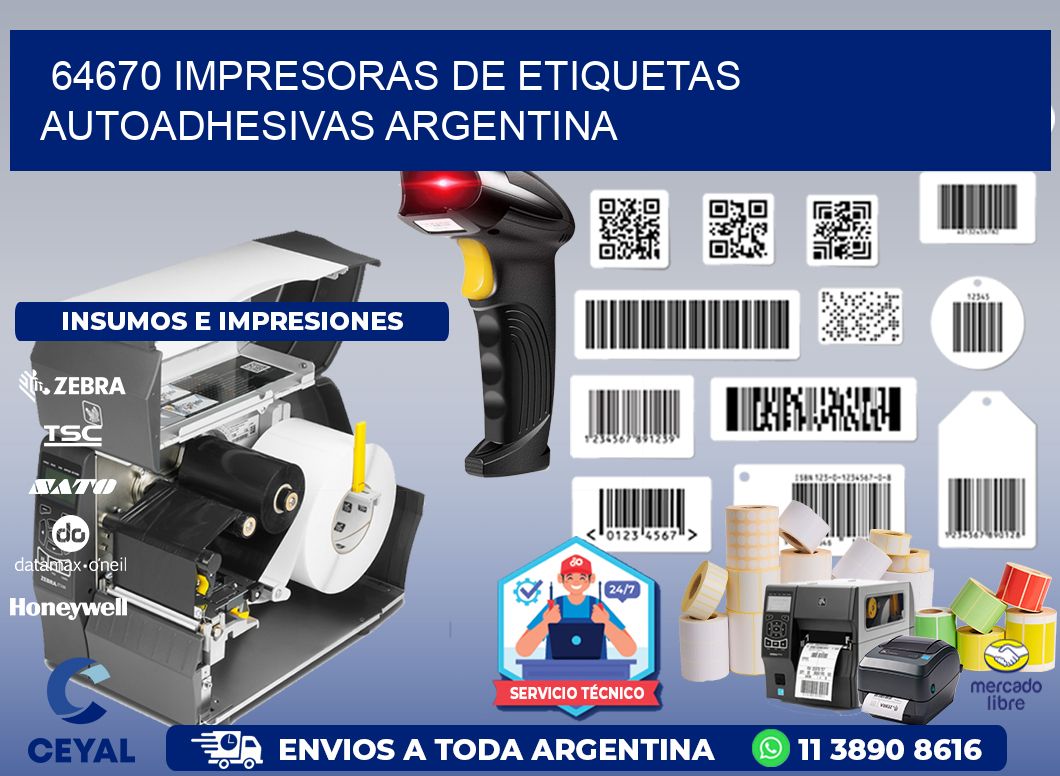 64670 Impresoras de etiquetas autoadhesivas argentina