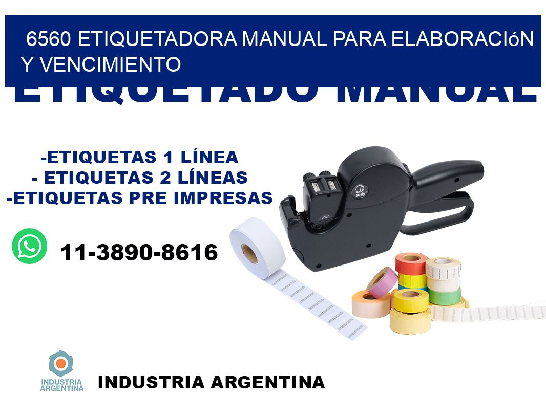 6560 etiquetadora manual para elaboración y vencimiento