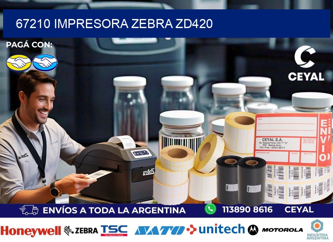 67210 Impresora Zebra ZD420