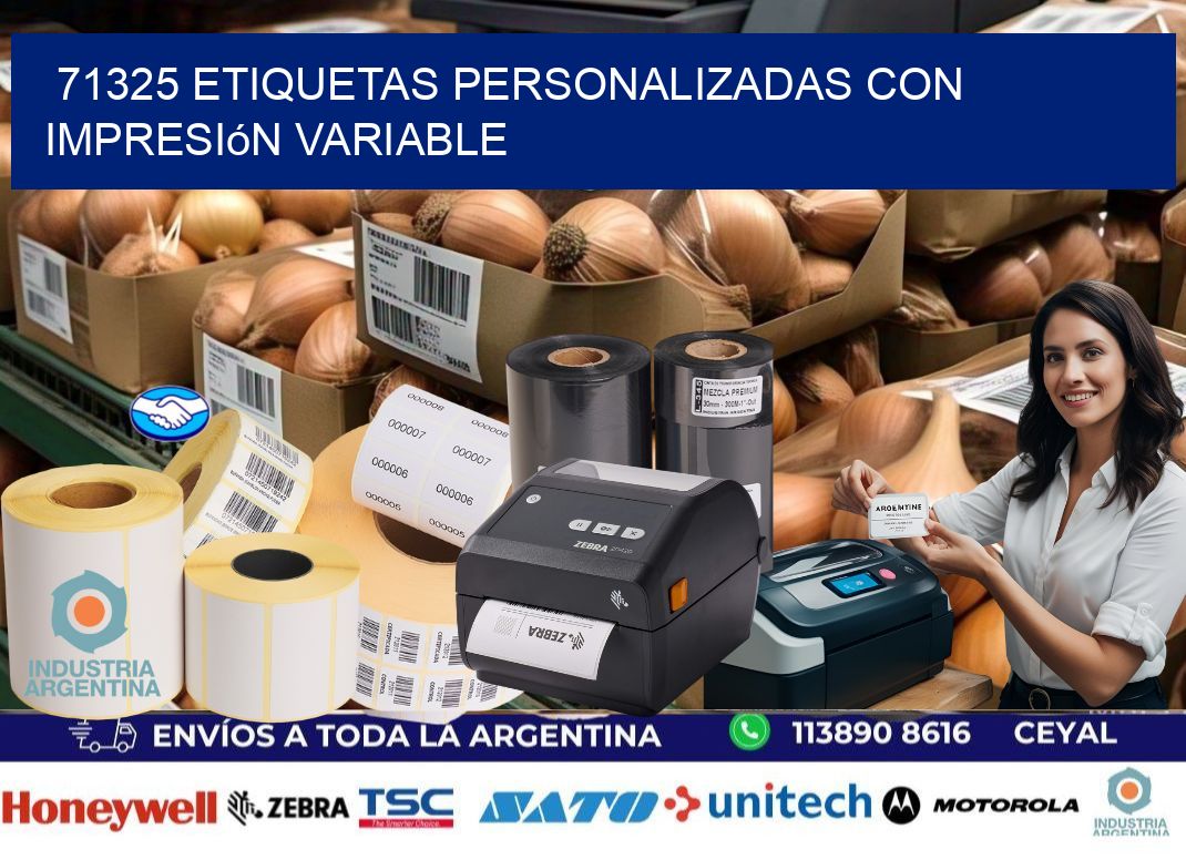 71325 etiquetas personalizadas con impresión variable