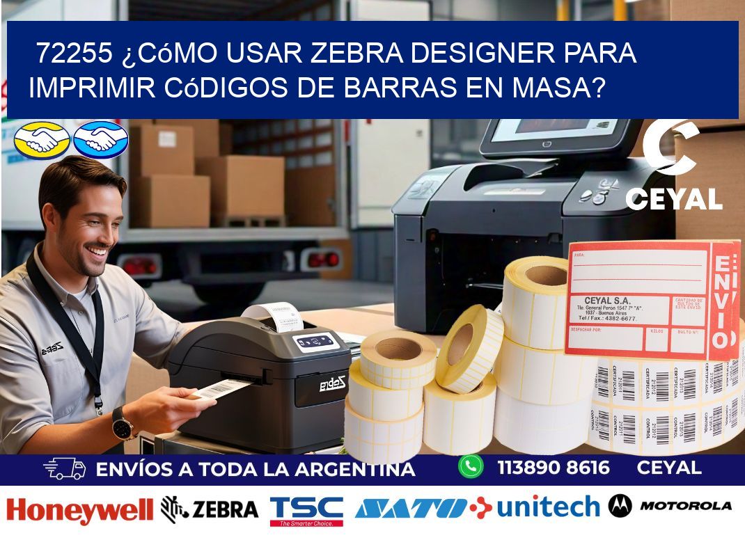 72255 ¿Cómo usar Zebra Designer para imprimir códigos de barras en masa?