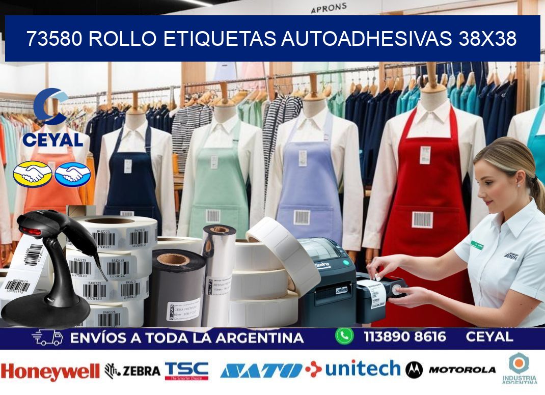 73580 Rollo Etiquetas autoadhesivas 38×38