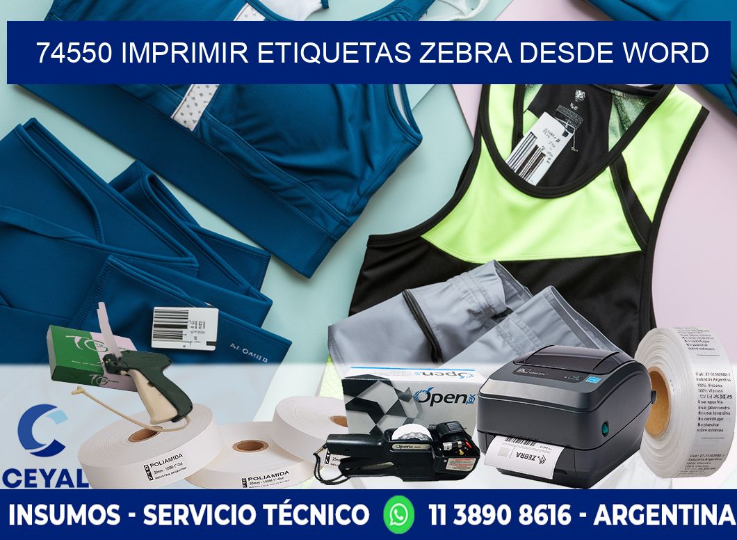 74550 imprimir etiquetas zebra desde word