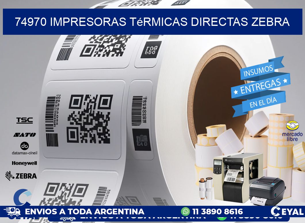 74970 impresoras térmicas directas zebra