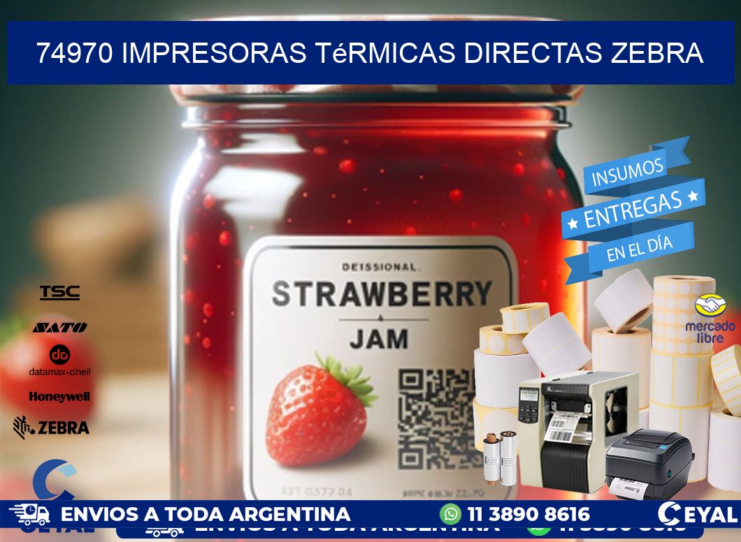 74970 impresoras térmicas directas zebra