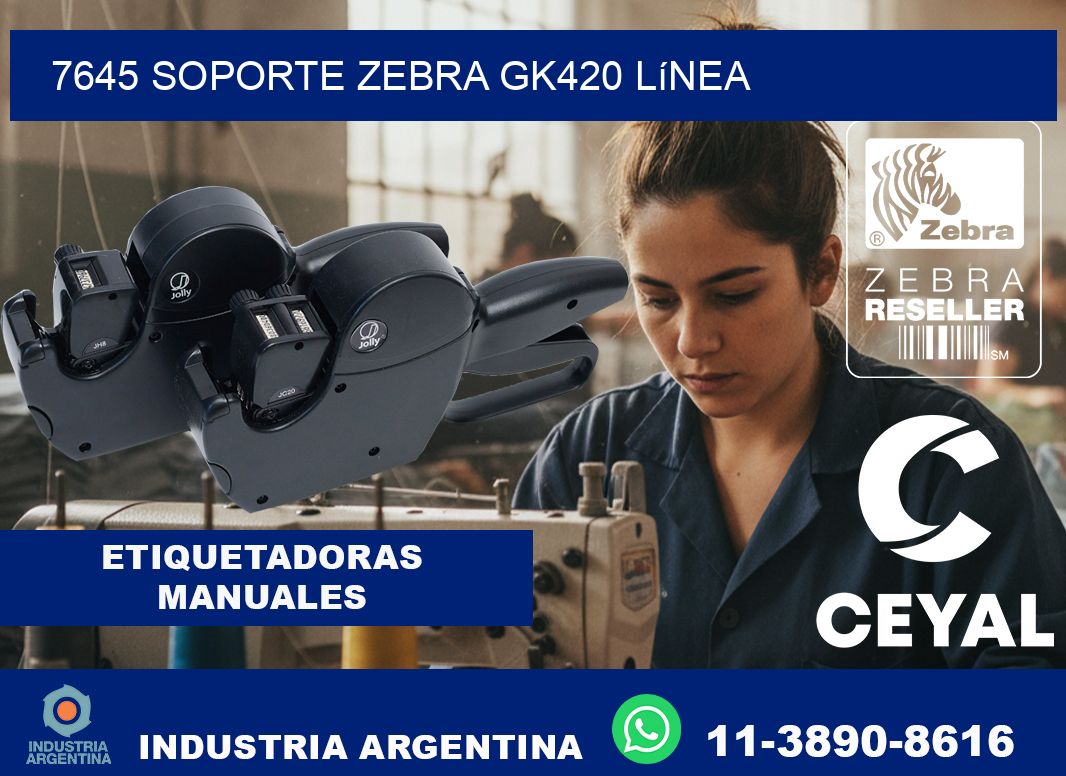 7645 soporte zebra gk420 línea