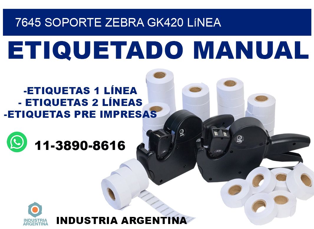 7645 soporte zebra gk420 línea