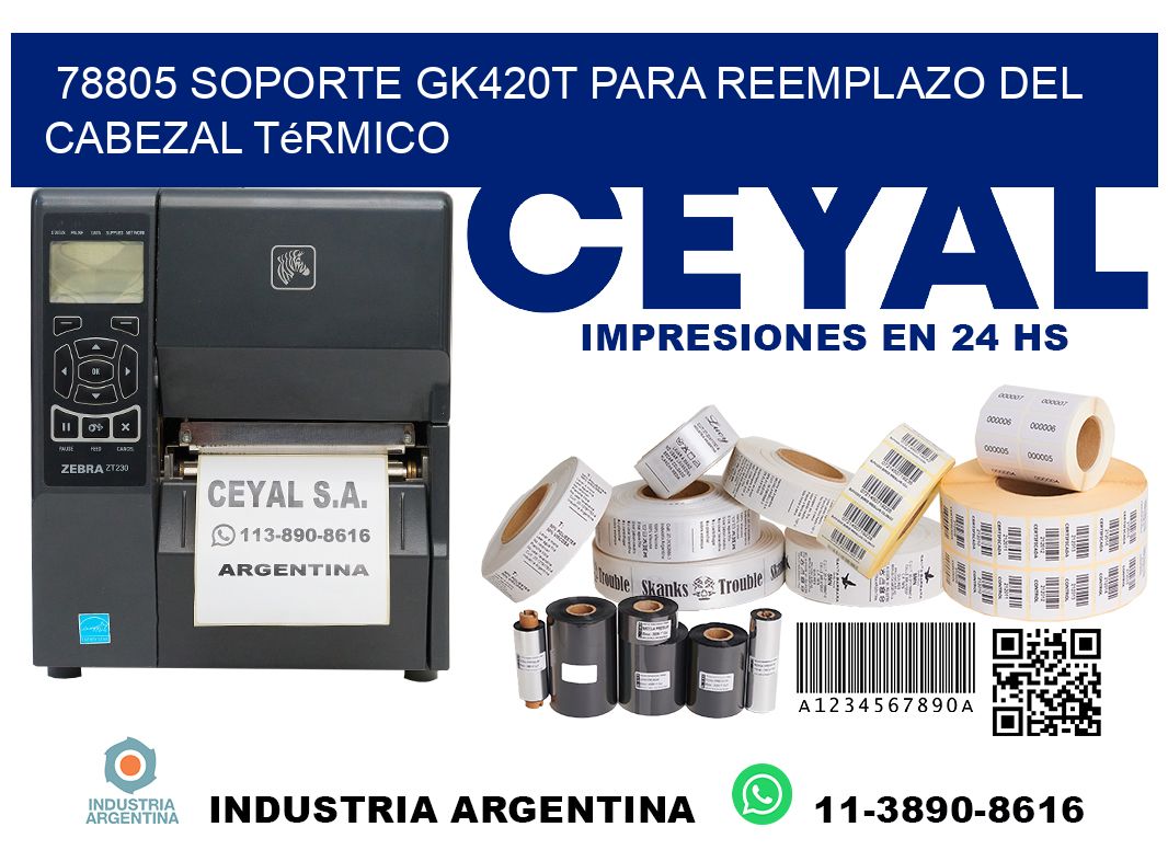 78805 soporte gk420t para reemplazo del cabezal térmico