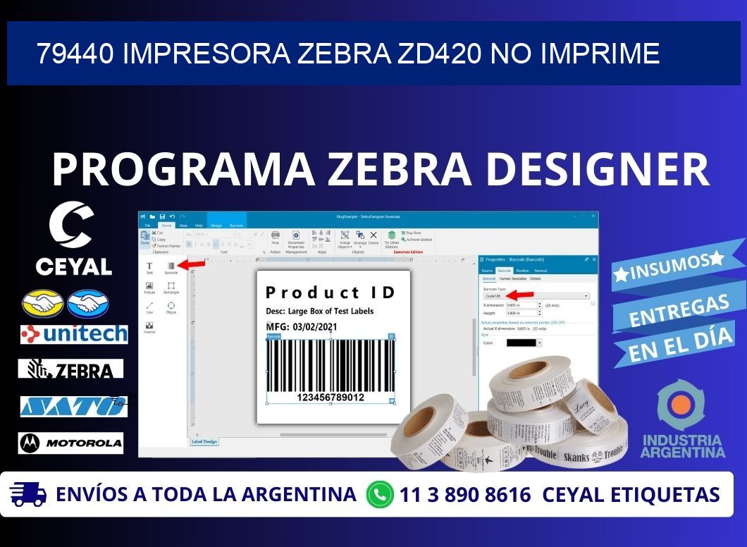 79440 Impresora Zebra ZD420 no imprime