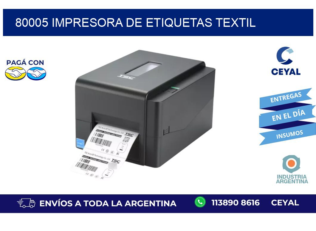 80005 Impresora de etiquetas textil