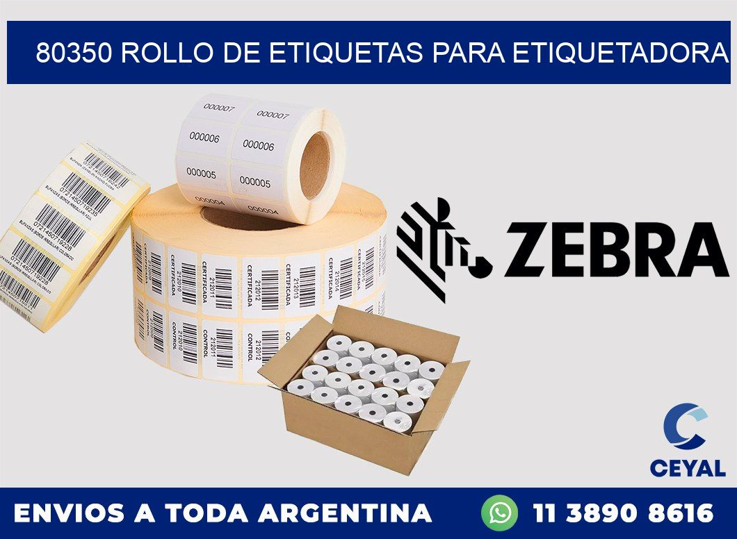 80350 rollo de etiquetas para etiquetadora