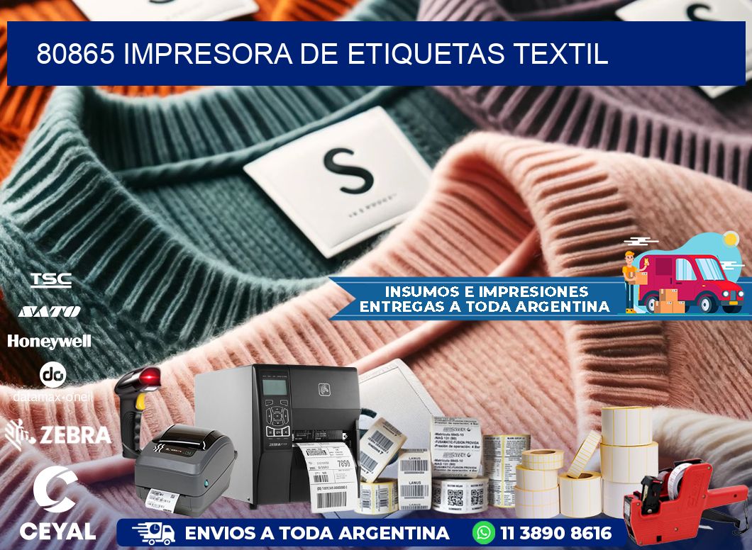 80865 Impresora de etiquetas textil