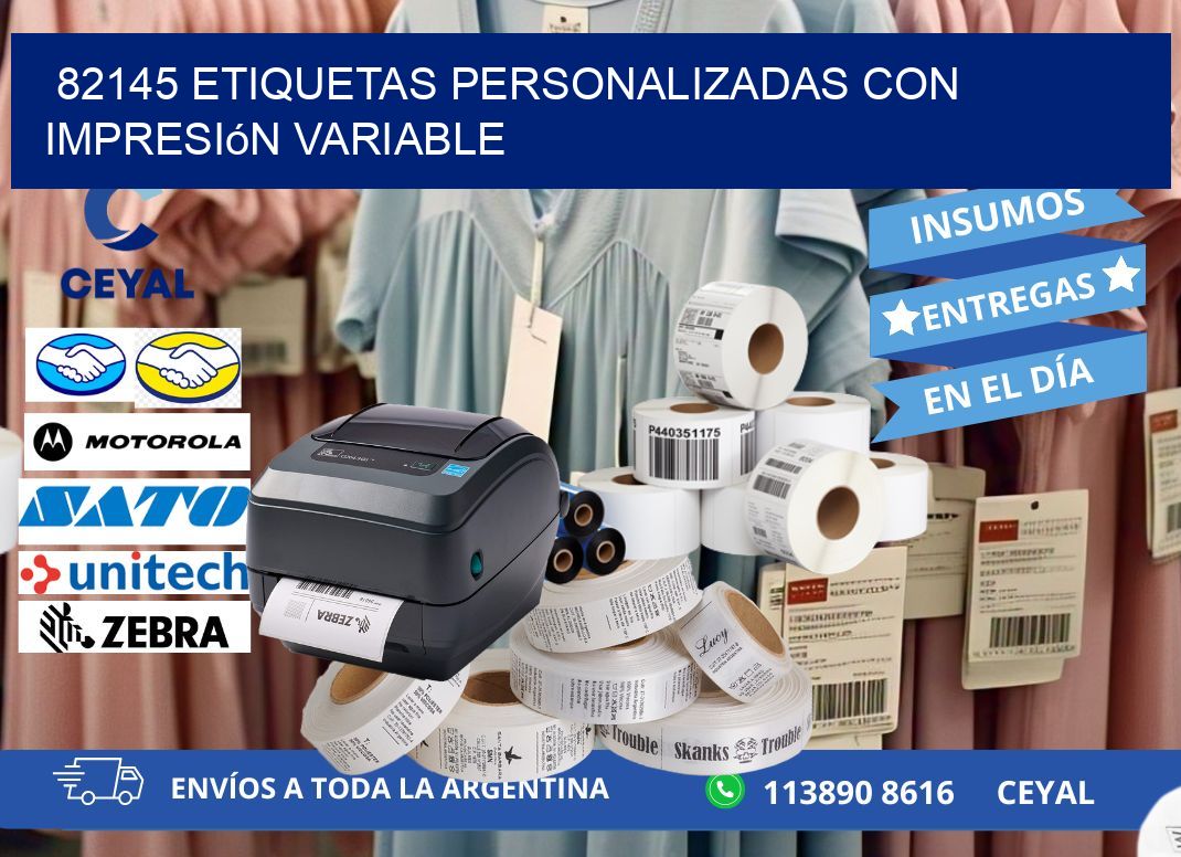 82145 etiquetas personalizadas con impresión variable