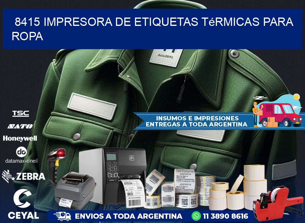 8415 impresora de etiquetas térmicas para ropa