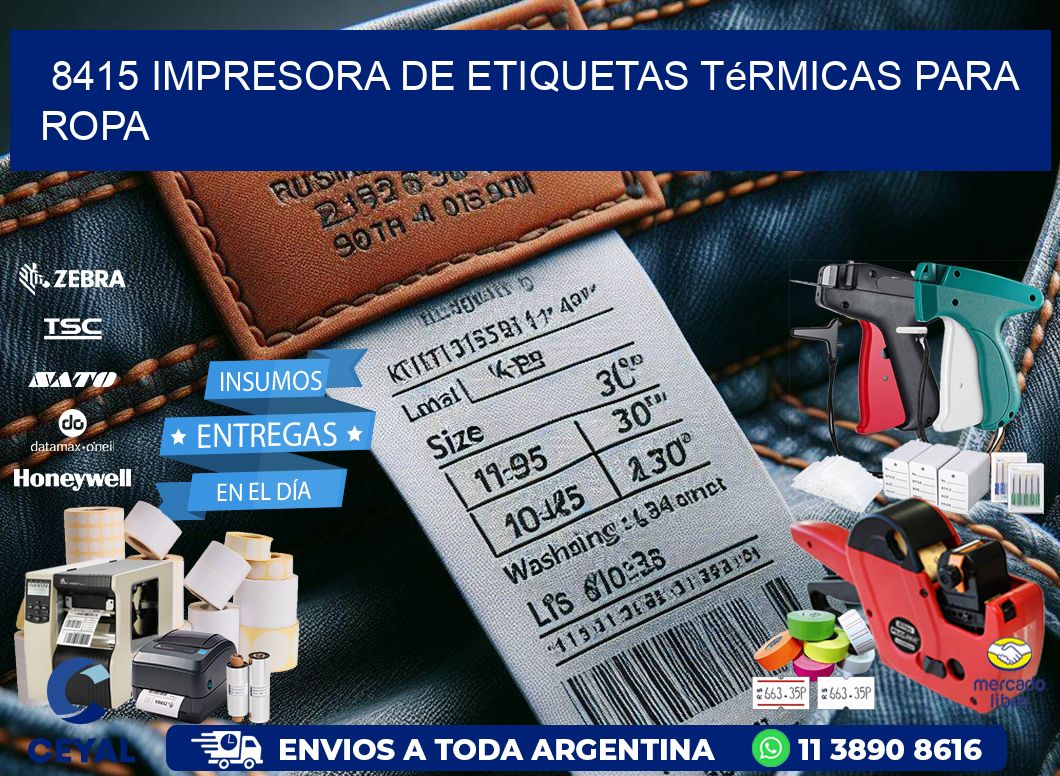 8415 impresora de etiquetas térmicas para ropa