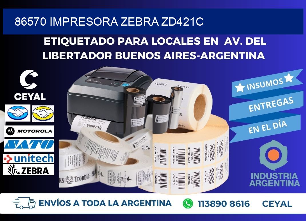 86570 Impresora Zebra zd421c