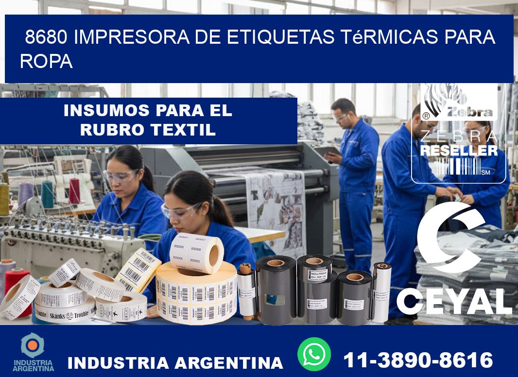 8680 impresora de etiquetas térmicas para ropa