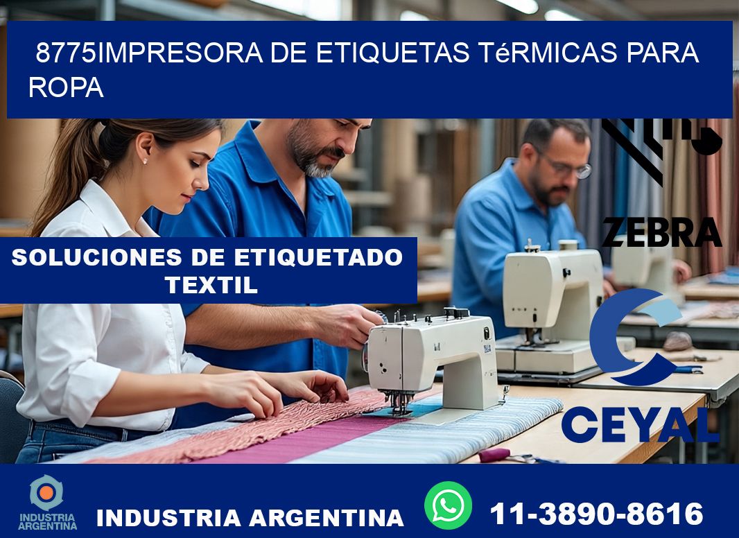 8775impresora de etiquetas térmicas para ropa