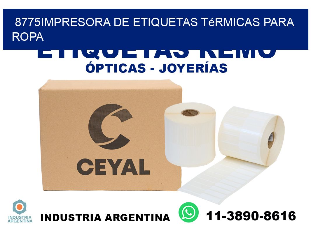 8775impresora de etiquetas térmicas para ropa