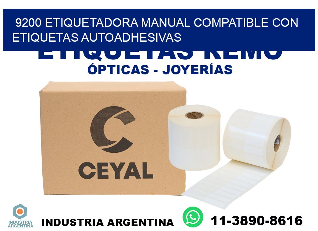 9200 etiquetadora manual compatible con etiquetas autoadhesivas