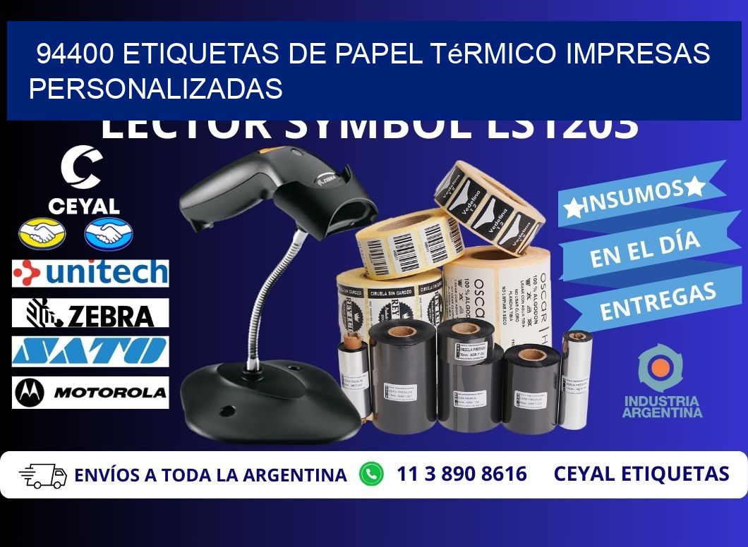 94400 Etiquetas de papel térmico impresas personalizadas