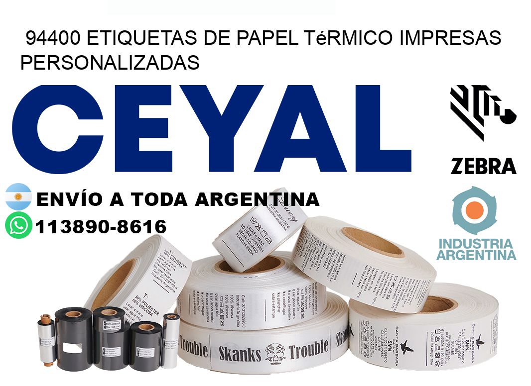 94400 Etiquetas de papel térmico impresas personalizadas