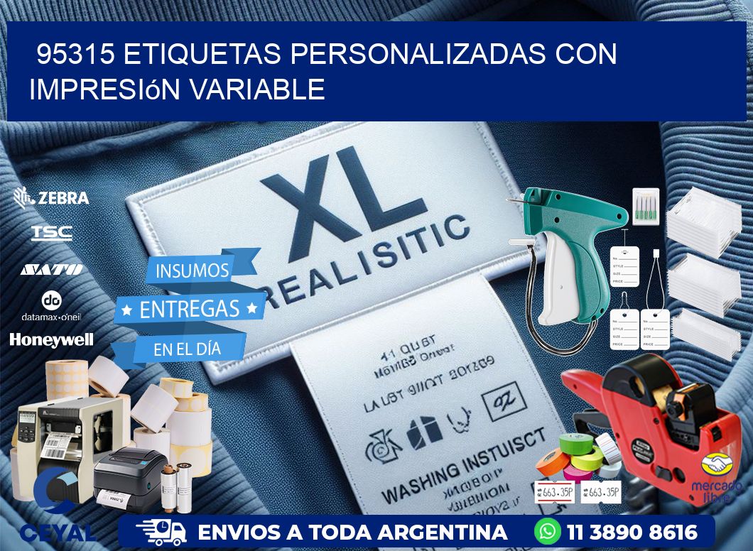 95315 etiquetas personalizadas con impresión variable