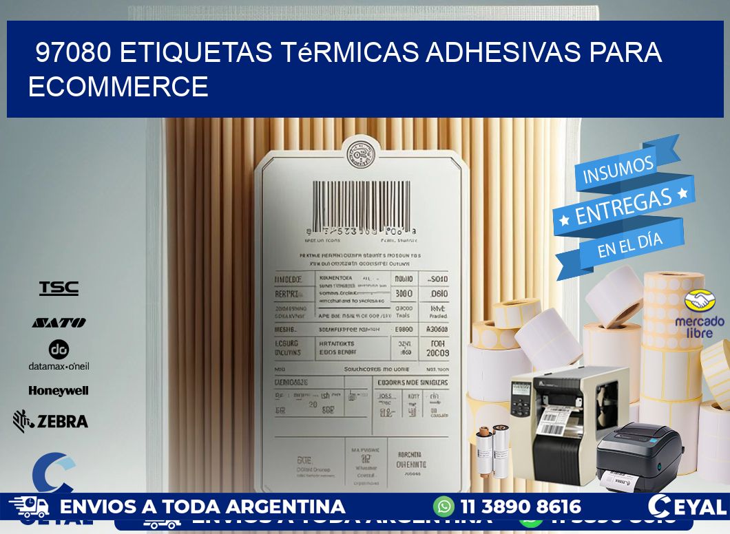 97080 etiquetas térmicas adhesivas para ecommerce
