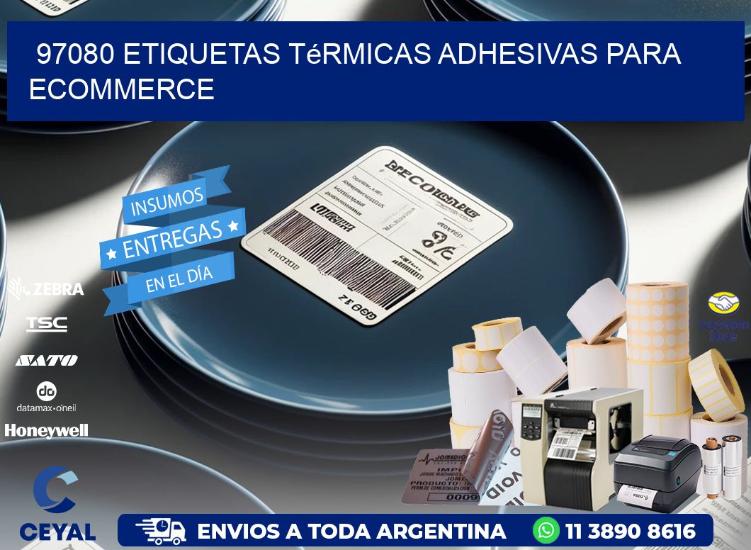 97080 etiquetas térmicas adhesivas para ecommerce