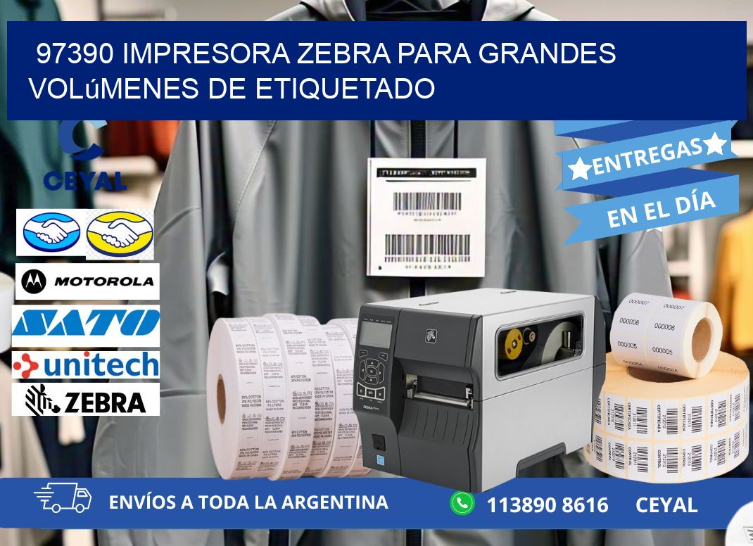97390 impresora Zebra para grandes volúmenes de etiquetado