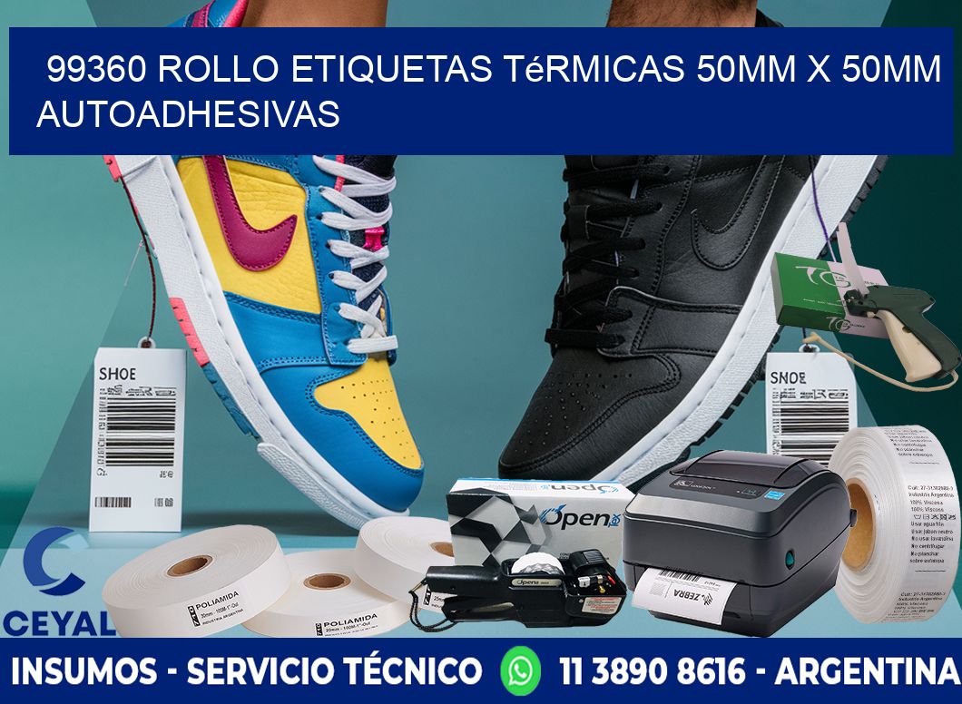 99360 Rollo Etiquetas Térmicas 50mm X 50mm Autoadhesivas
