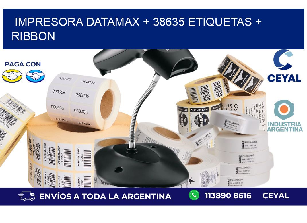 impresora DATAMAX + 38635 etiquetas + ribbon