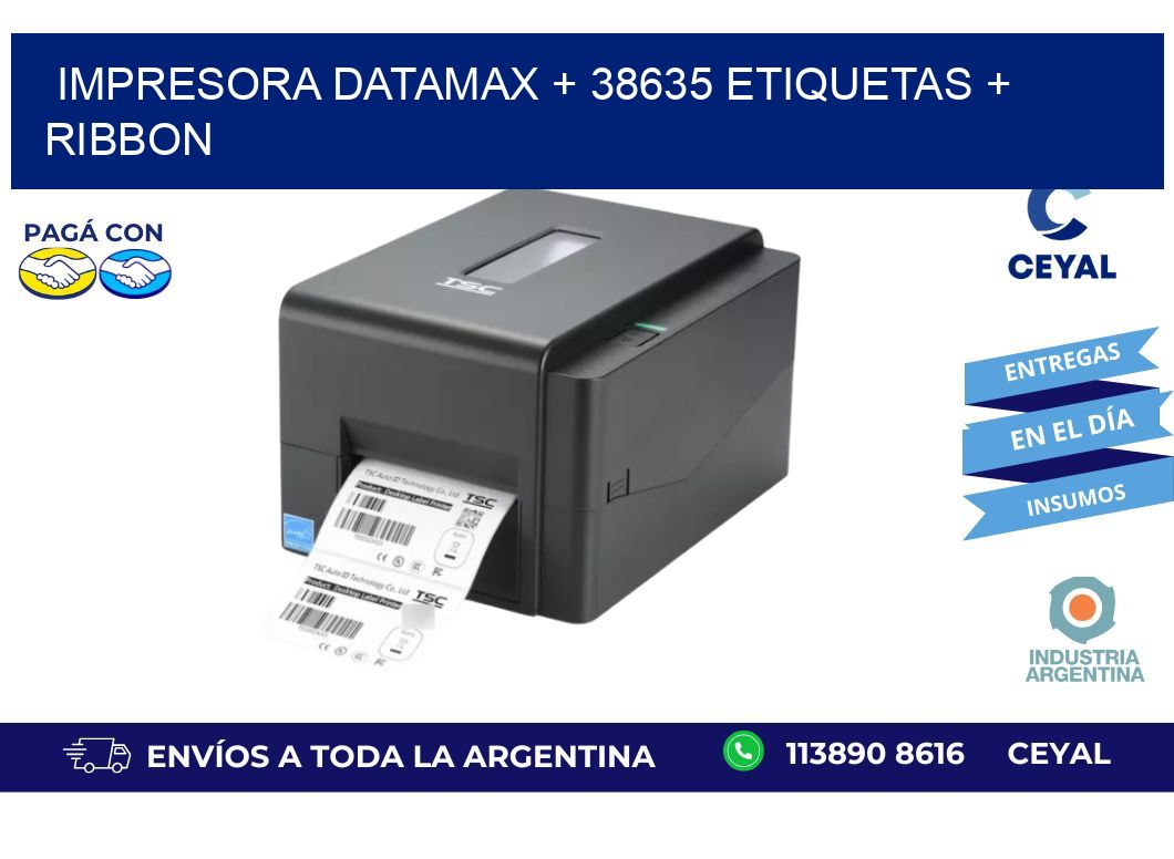impresora DATAMAX + 38635 etiquetas + ribbon