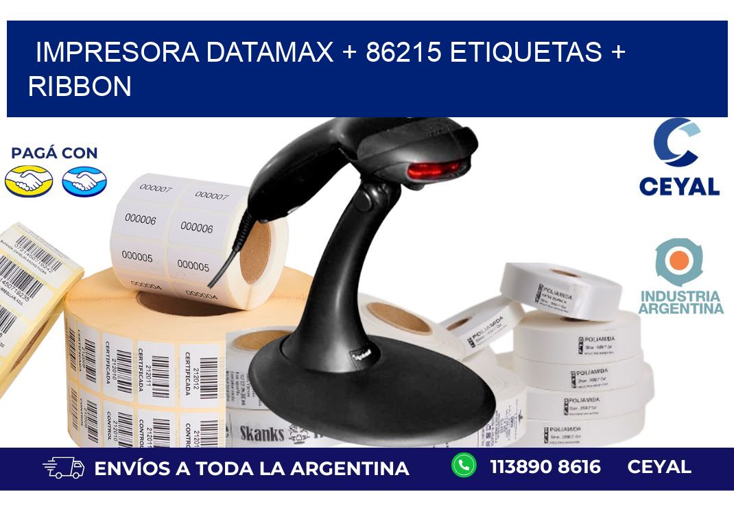 impresora DATAMAX + 86215 etiquetas + ribbon