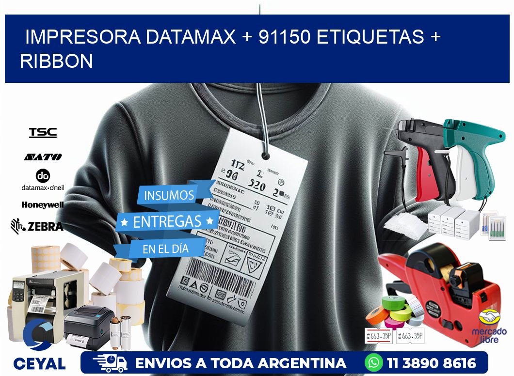 impresora DATAMAX + 91150 etiquetas + ribbon