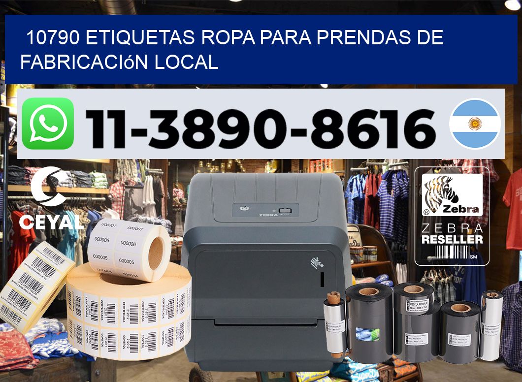 10790 Etiquetas ropa para prendas de fabricación local