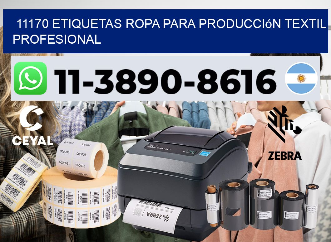 11170 Etiquetas ropa para producción textil profesional