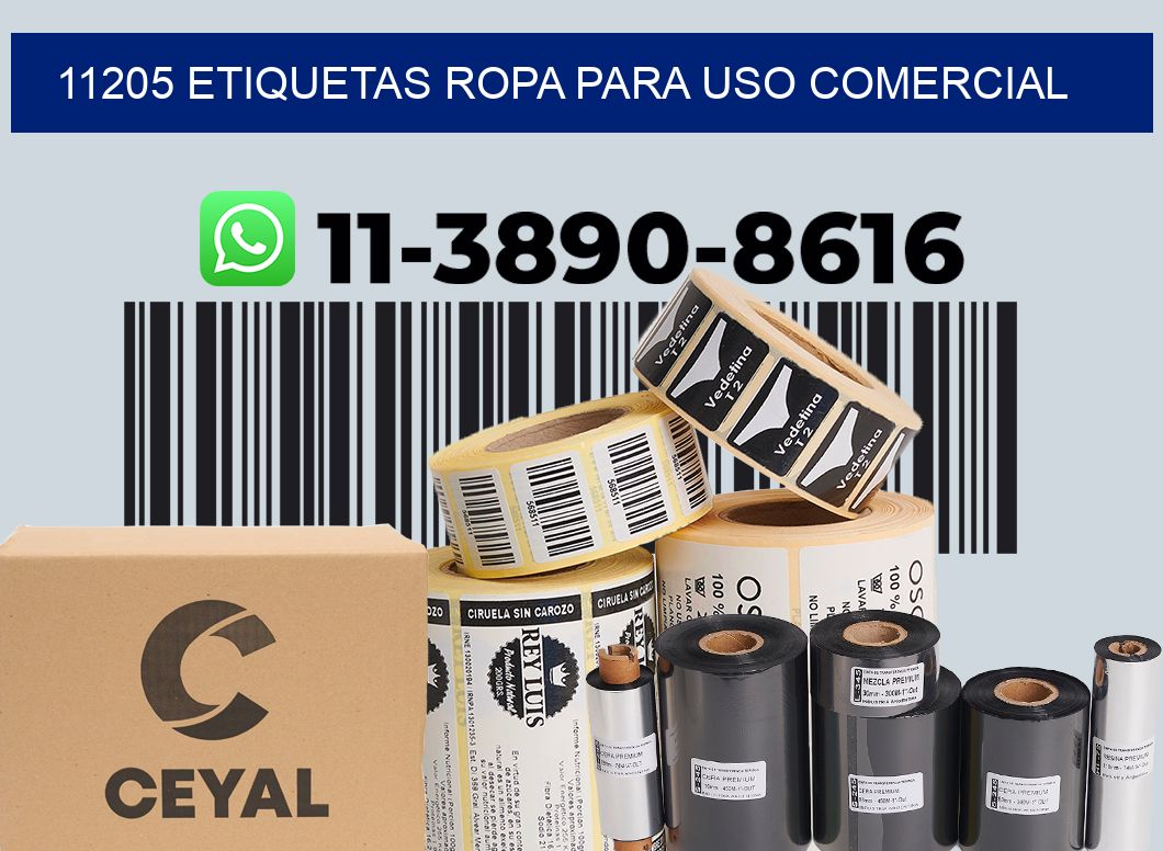 11205 Etiquetas ropa para uso comercial