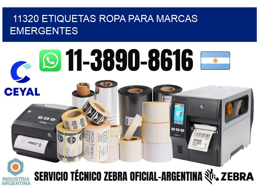 11320 Etiquetas ropa para marcas emergentes