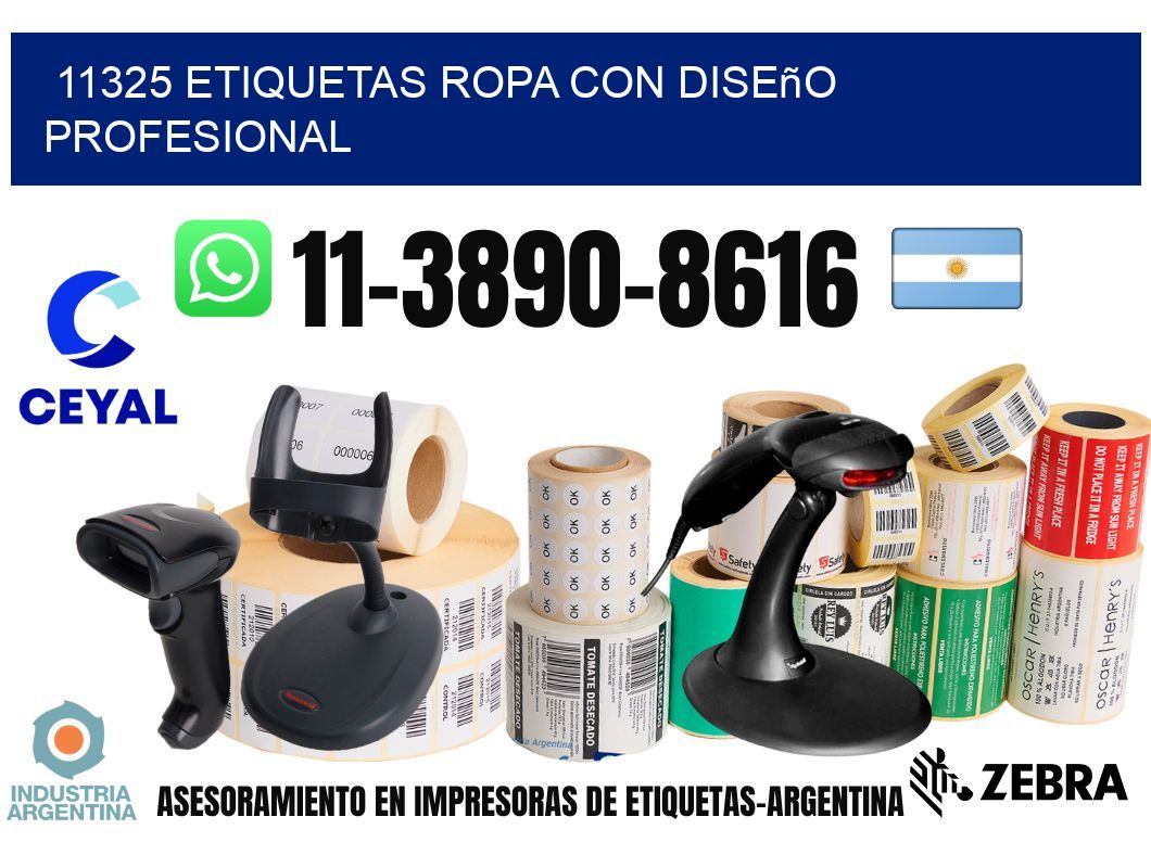 11325 Etiquetas ropa con diseño profesional