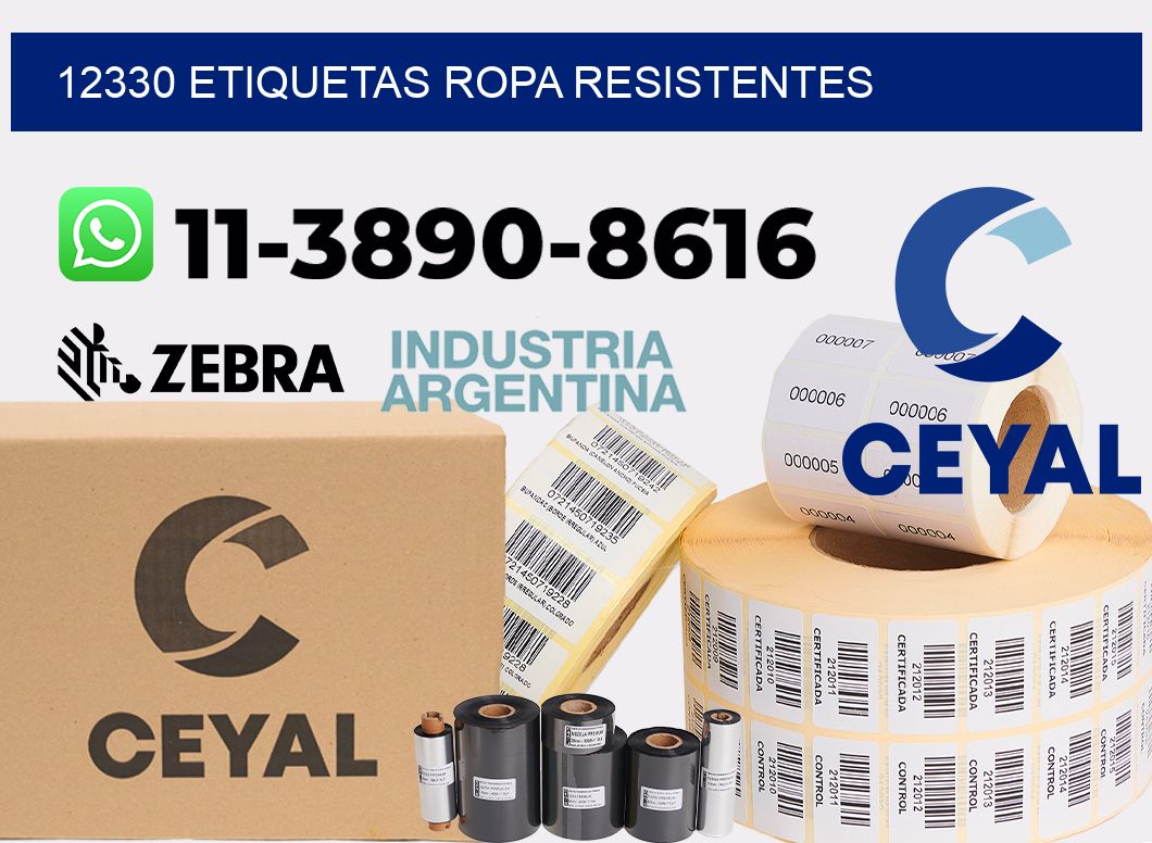 12330 Etiquetas ropa resistentes