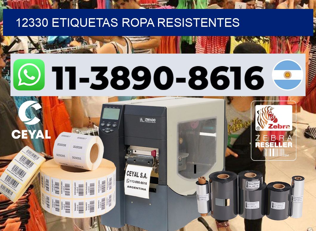 12330 Etiquetas ropa resistentes