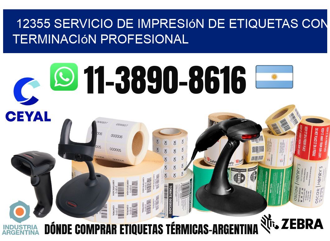 12355 Servicio de impresión de etiquetas con terminación profesional