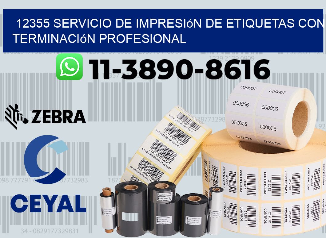 12355 Servicio de impresión de etiquetas con terminación profesional